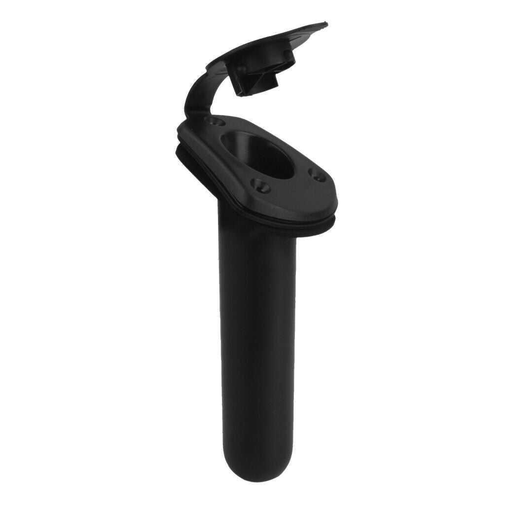 MagiDeal Fishing Rod Holder with   Cover Gasket for Boat Kayak Canoe Black