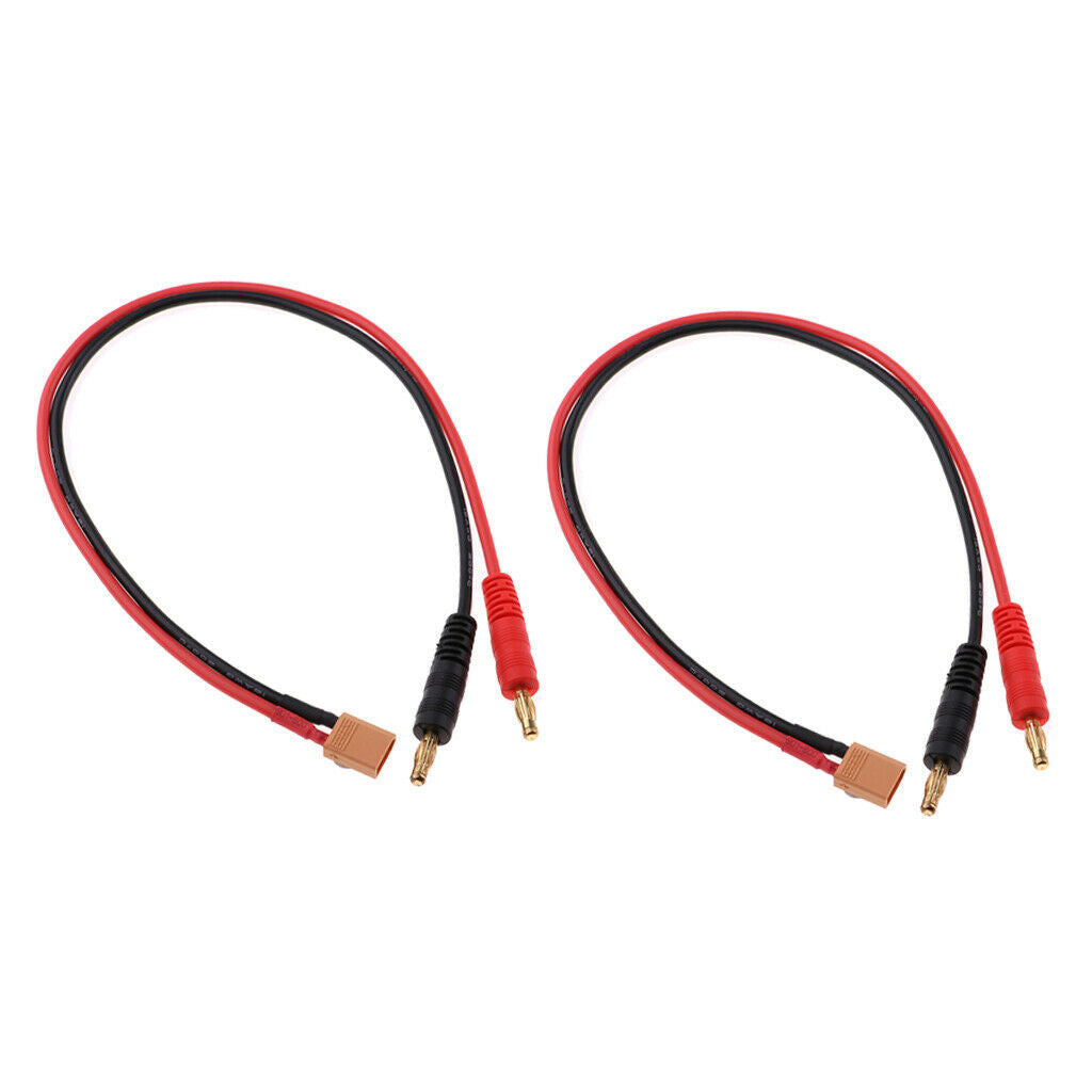 2 Pieces XT30 Up to 4.0 Mm Banana Plugs, 16 AWG Cable, Connection for RC Lipo