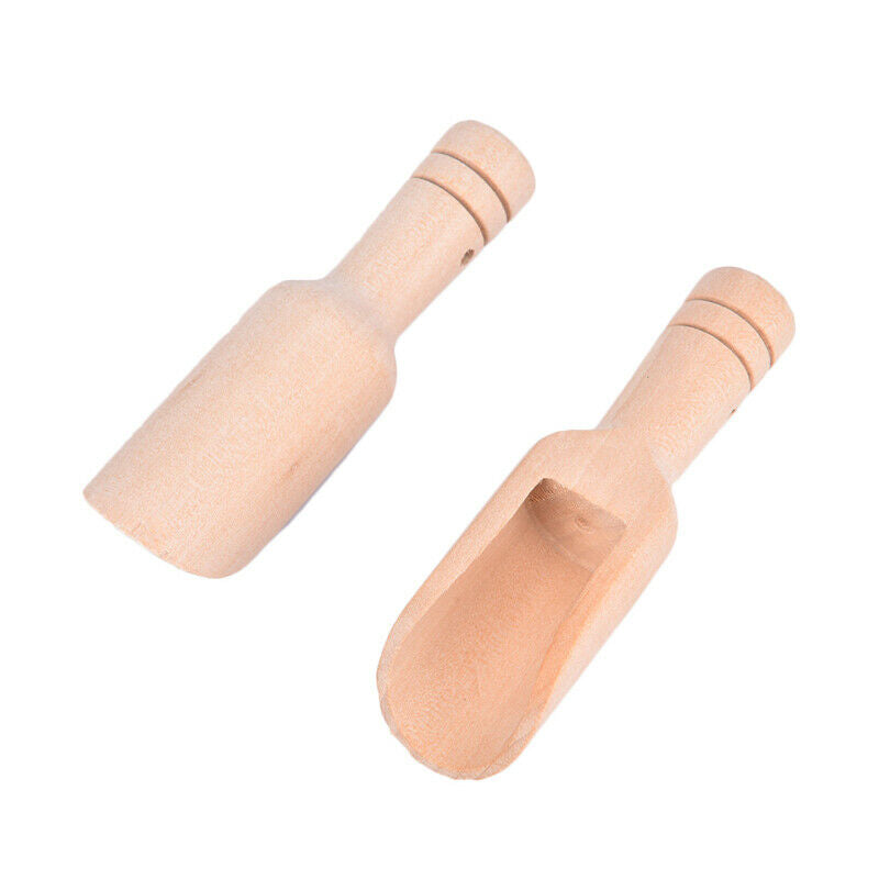 Wood Herb Spoon Bath Shower Rice Spice Salts Mini Kitchen Wooden Scoops SpooFCA