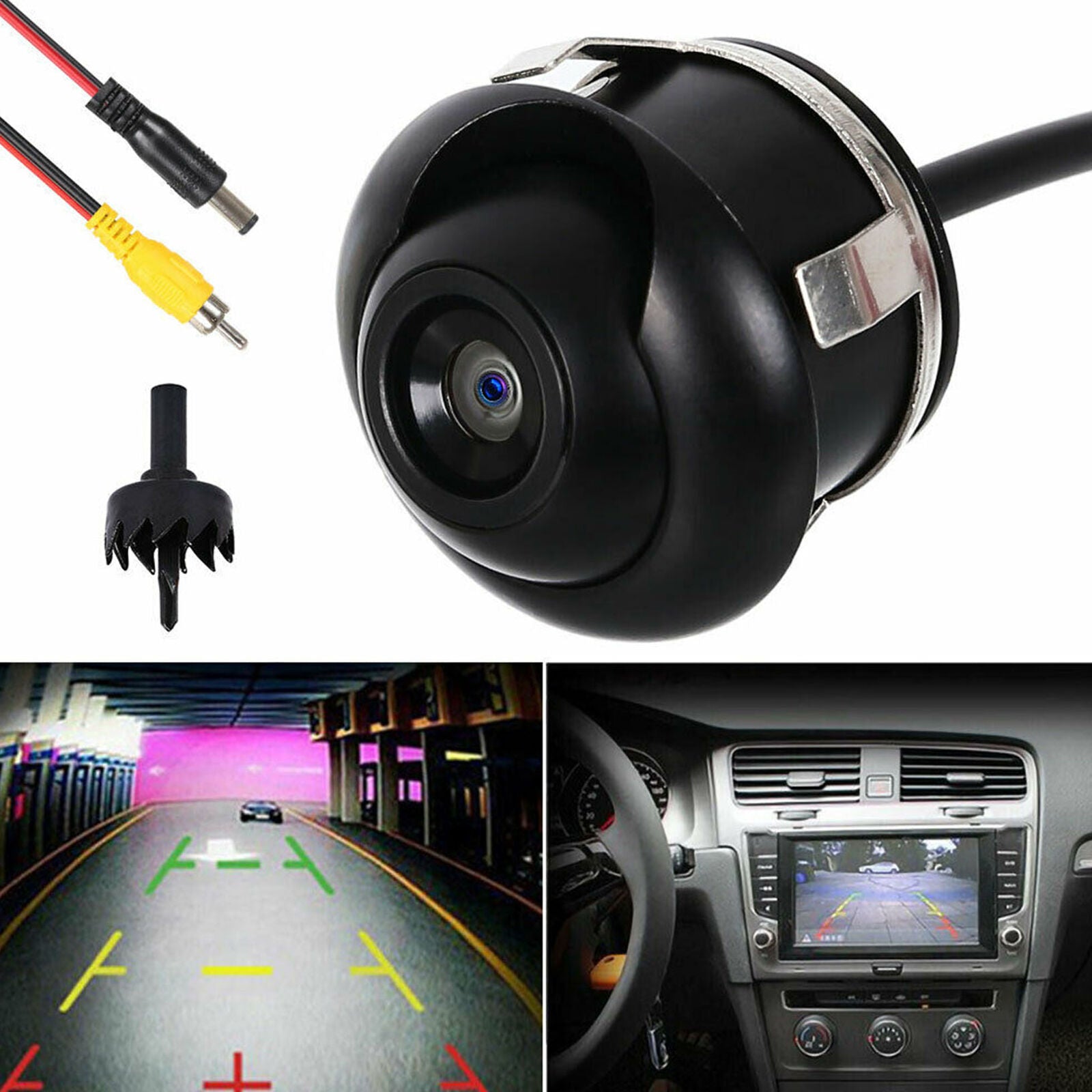 360° HD CCD Waterproof Car Rear View Reverse Backup Parking Camera Night Vision