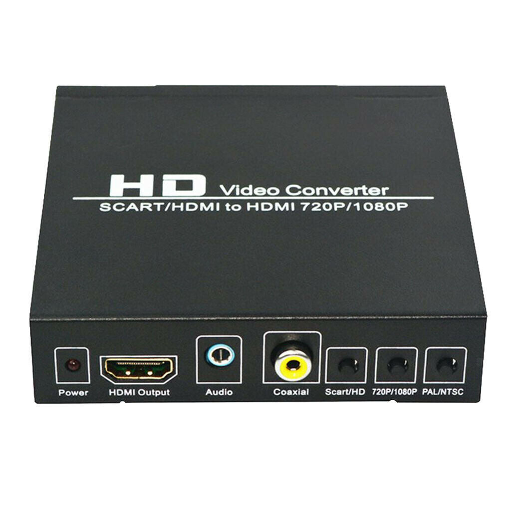 1pc Premium SCART to HDMI Converter Upscaler Support HDMI Connector Output