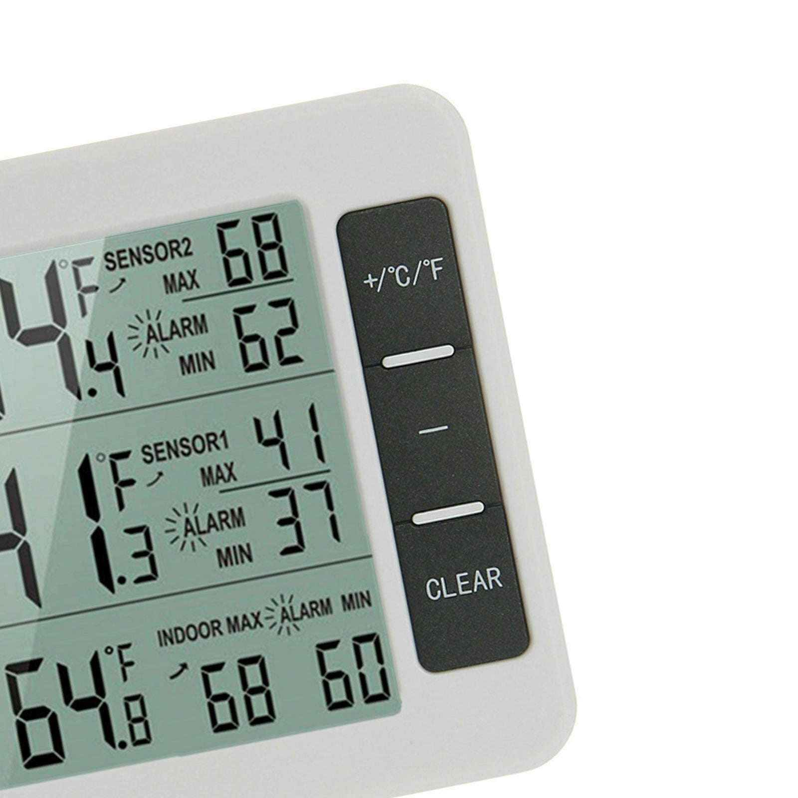 Wireless Digital Refrigerator Thermometer with Audible Alarm Min/Max Record
