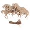 10pcs Wooden Horse Charms Crafts Tags Scrapbook Kids Crafts Bars Decors