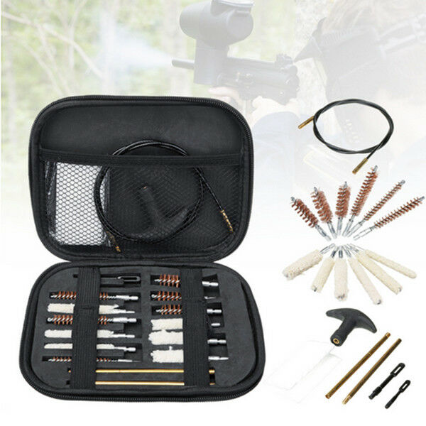 16pcs Hunting Cleaning Kit fit All Calibers Handguns Pistol 22 357 38 9mm