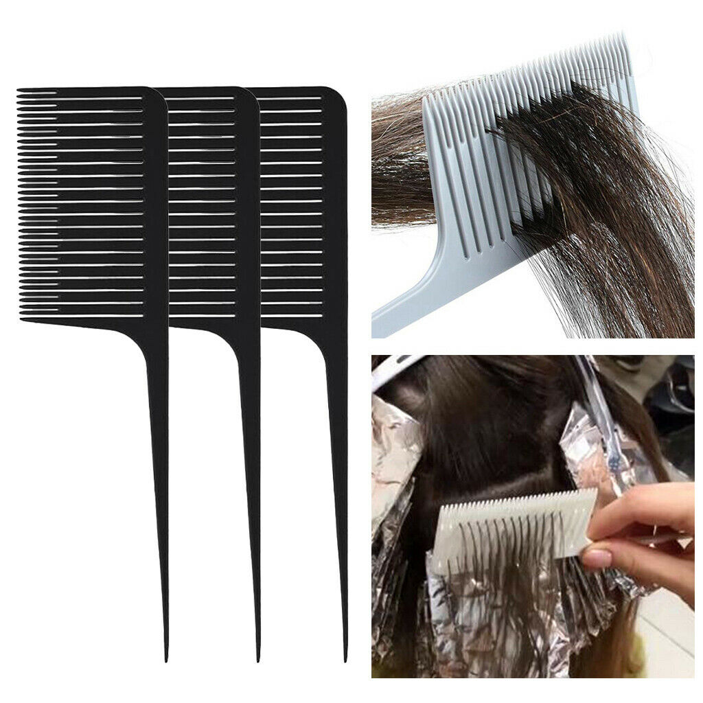 3 Pieces Premium Hairdressing Combs Highlight Highlight Combs, Coloring Comb