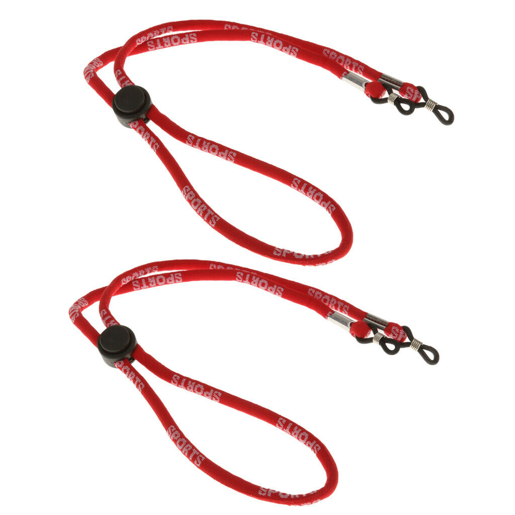 2 Pieces Adjustable Glasses Eyewear Holder Strap Sunglasses Neck Lanyard Rope