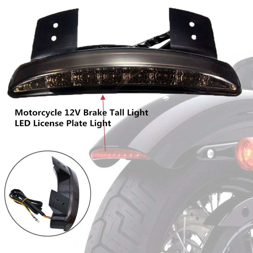 12V 20W Motorcycle Chopper Brake Stop Tail Light LED Bulb License Plate Holder