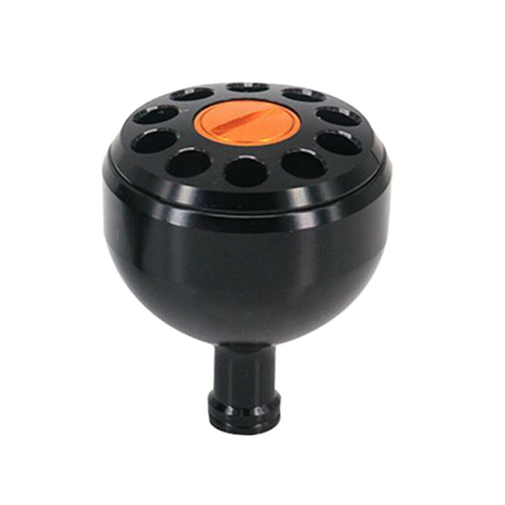 Metal Fishing Reel Handle Ball Knob Replacements DIY Accessory  Black Orange