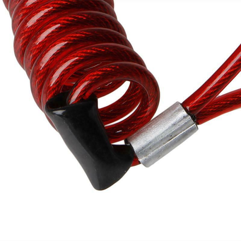 Bike Motorcycle Scooter Alarm Disc Lock Security Spring Reminder Cable Strong