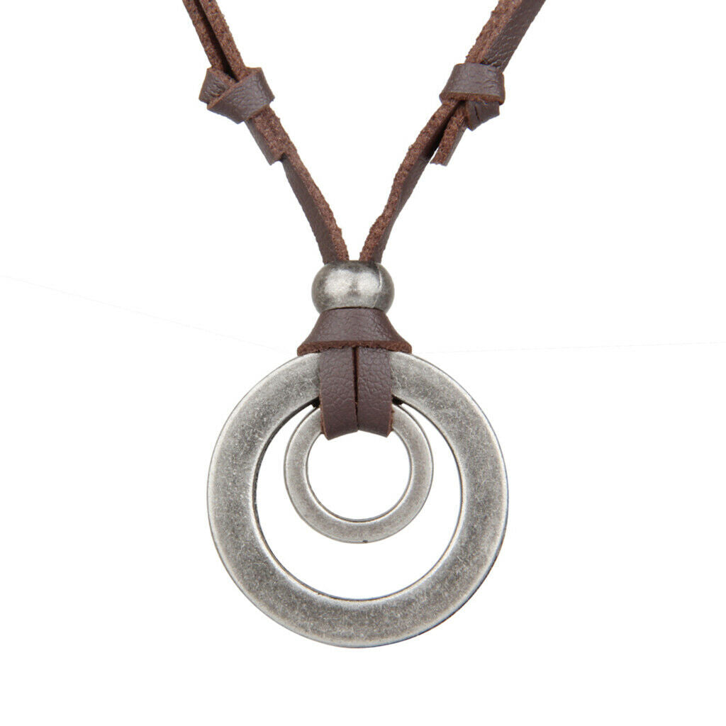 Mens Jewelry Alloy Leather Rope Rope Chain Necklace,