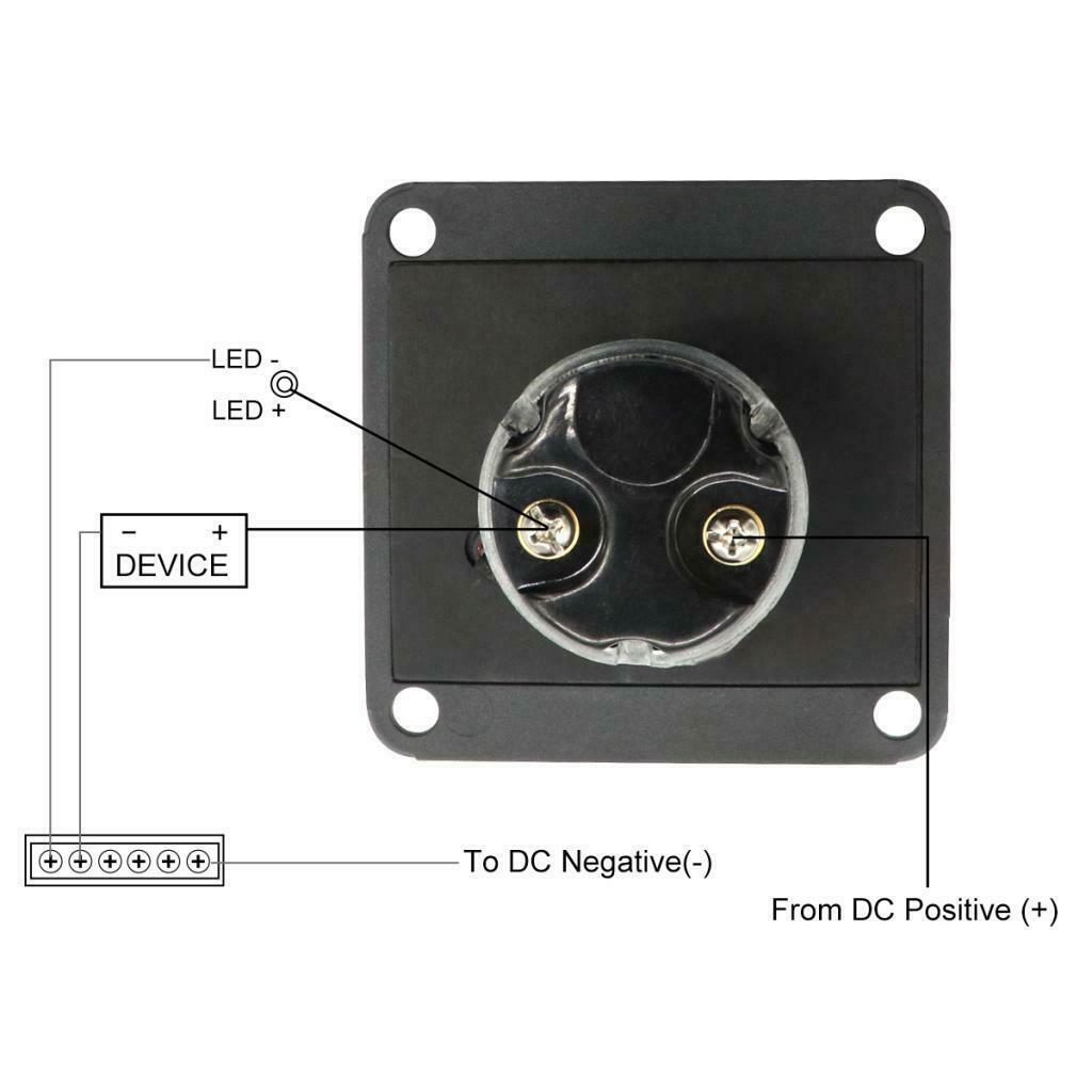 Auto Key Ignition Switch Panel with 2 Keys, Red LED indicator (2-Position)