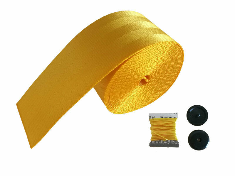 Seat Belts Yellow 3.6m/Roll Harness 3 Point Auto Racing Safety Retractable Lap
