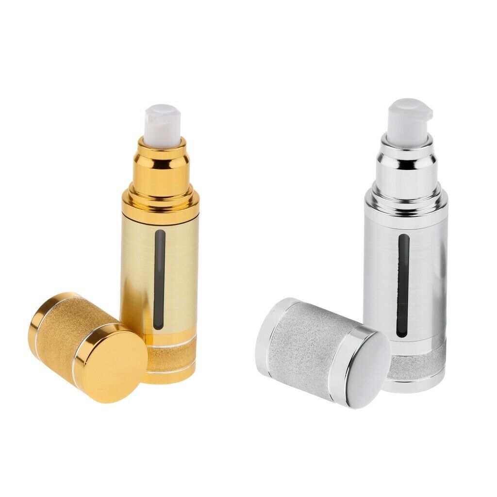 2Pcs 30ml Airless Pump Bottle Lotion Suncreen Cosmetic Refillable Container