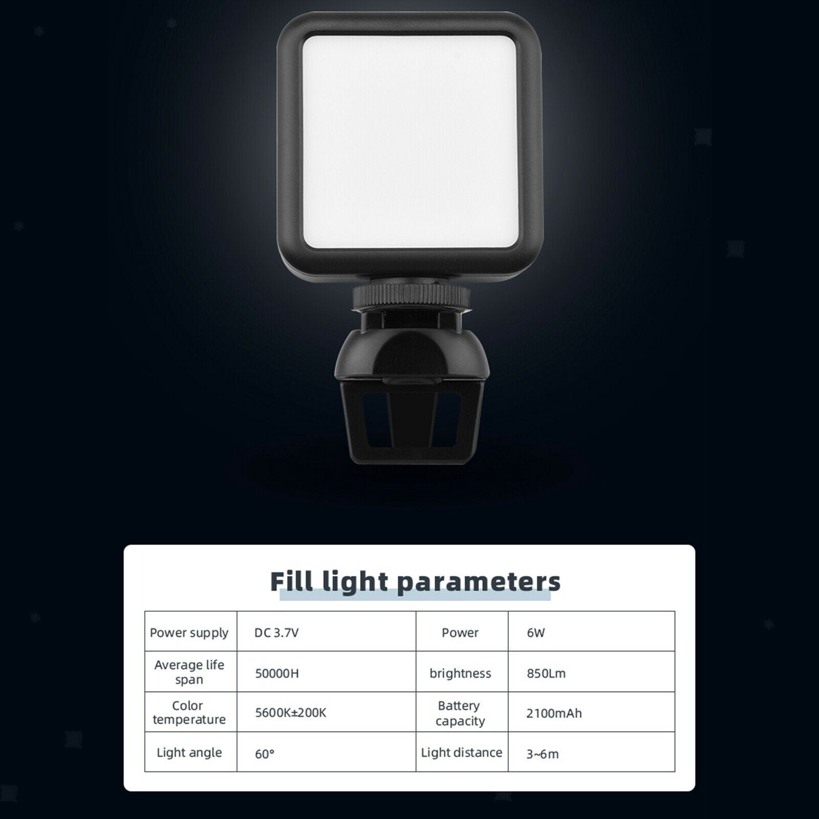 Portable Webcam Fill Light 49 Beads Lamp Lighting Kit with Clip for Remote Job