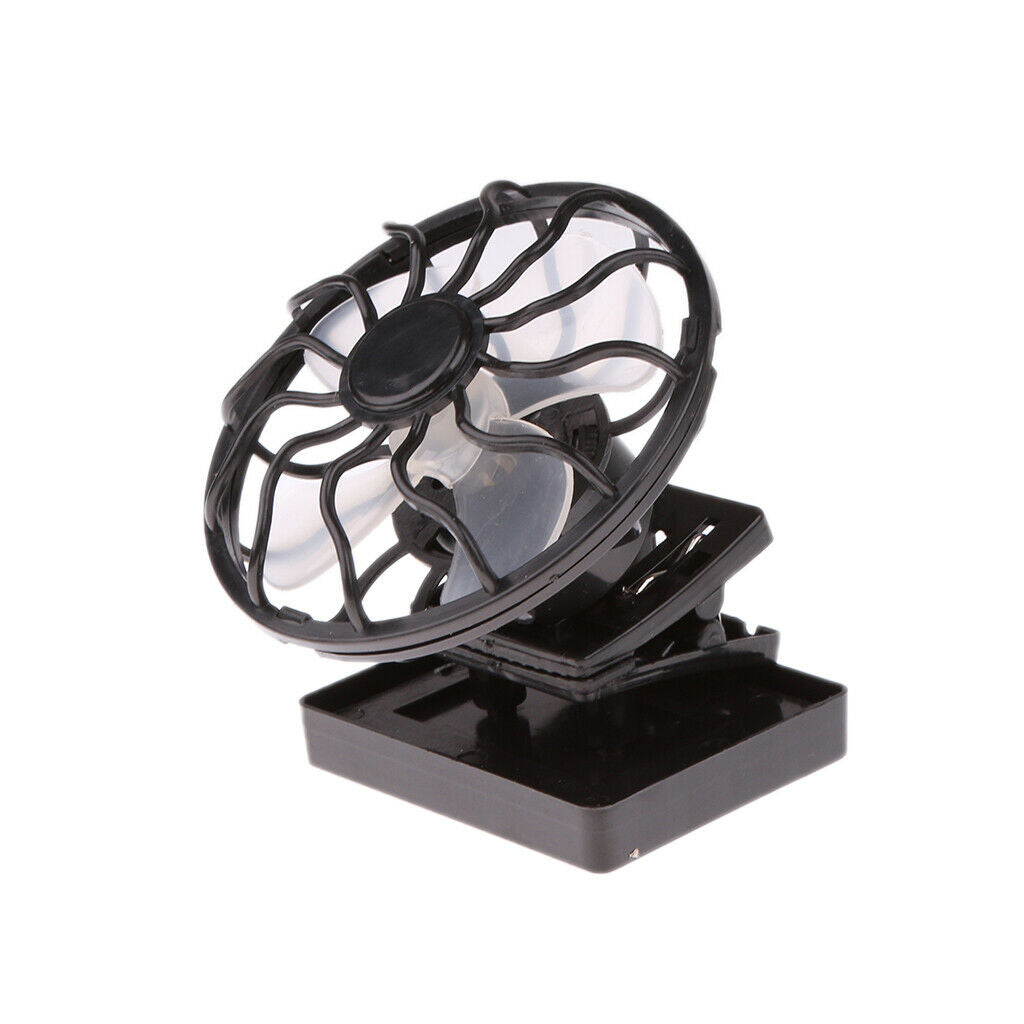 2Pcs Portable Solar Sun Energy Panel Fan Outdoor Hat   Blower Outdoor