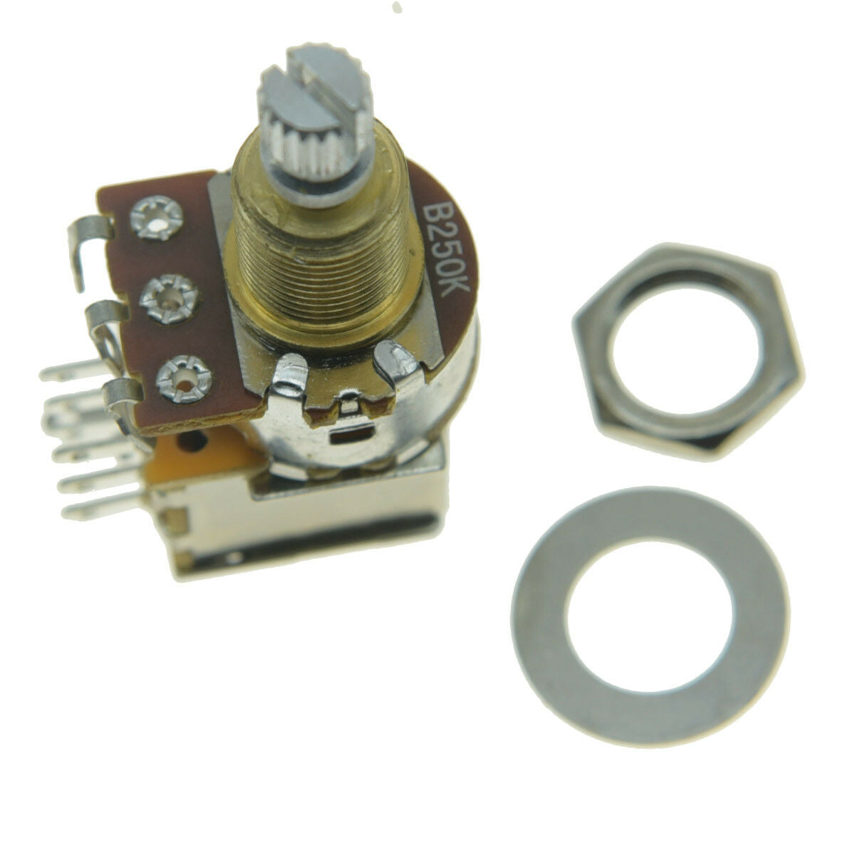 B250K Guitar Bass Push Push Pot(No Pull)Guitar Potentiometer USA Brass Shaft