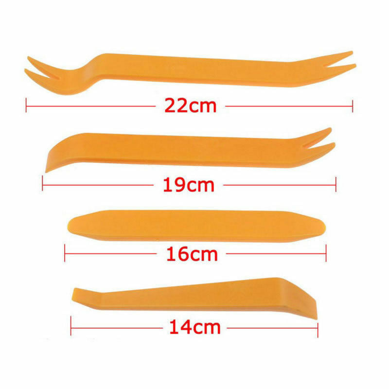 4X Car Door Plastic Trim Panel Clip Dash Radio Removal Pry Tools Kit Plastic