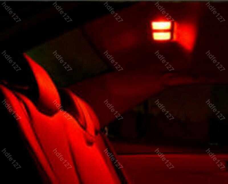 13x LED Lights Interior Package Kit for Dome License Plate Lamp Bulbs Red