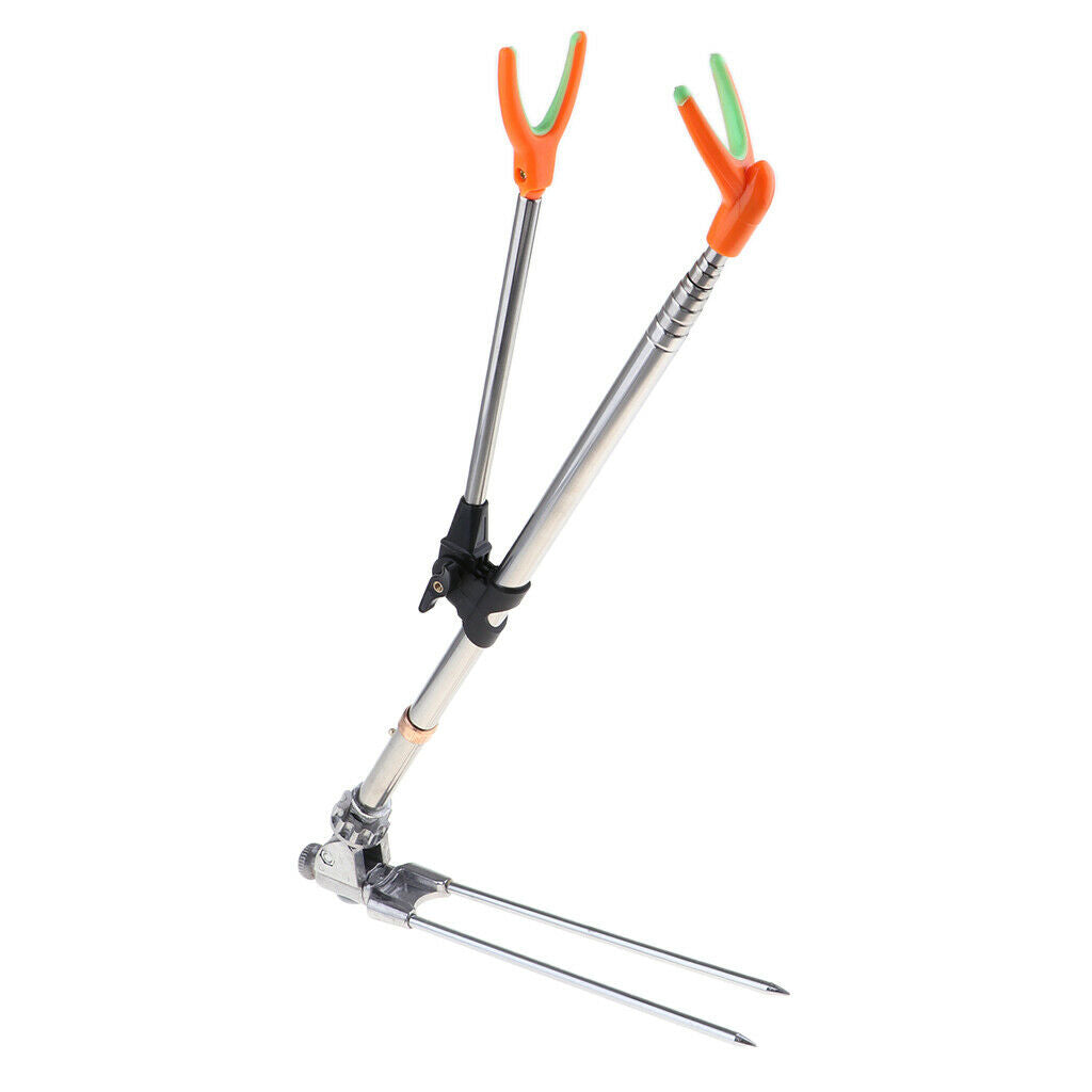 Fishing Rod Stand Pole Bracket Rod Holder Support Stand Telescopic 1.7m