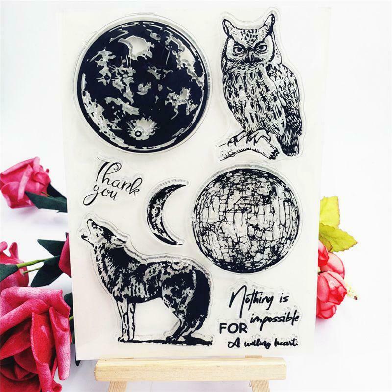 Owl Wolf Silicone Clear Seal Stamp DIY Scrapbooking Embossing Photo Album Decor
