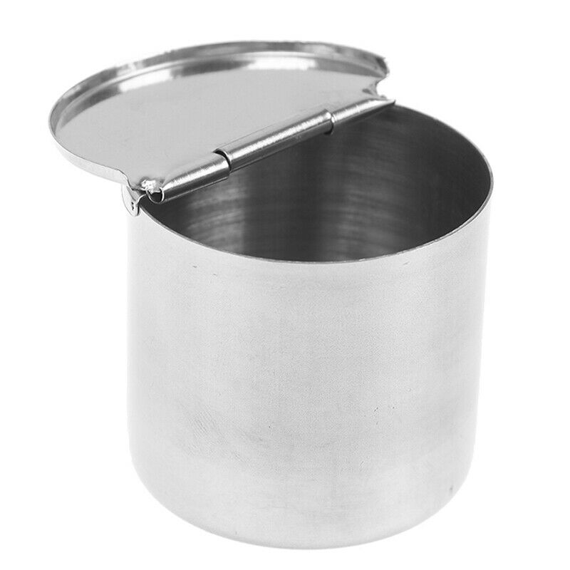 5*5cm Stainless Steel Dental Cotton Tank Alcohol Disinfection Jar Half ClamDEAU