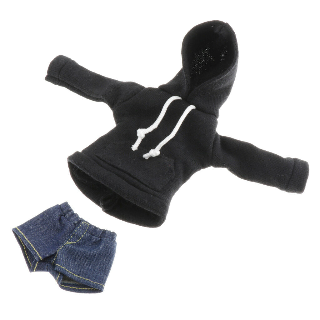 Fashionable BJD Hoodie and Short Pants for 1/6 BB Licca/Momoko/Azone Accs