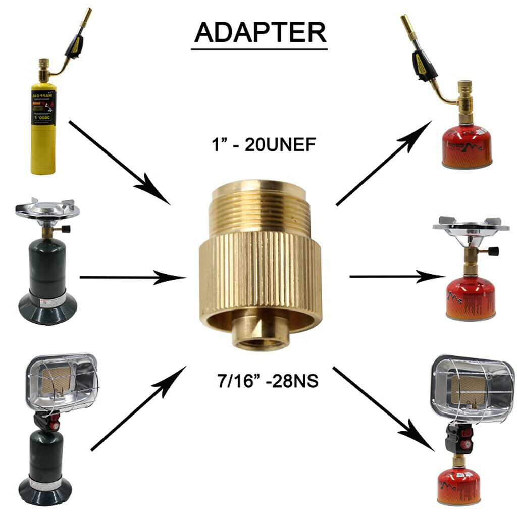 Solid Brass Propane Tank Refill Adapter Connector 1 lb Gas Cylinder Coupler
