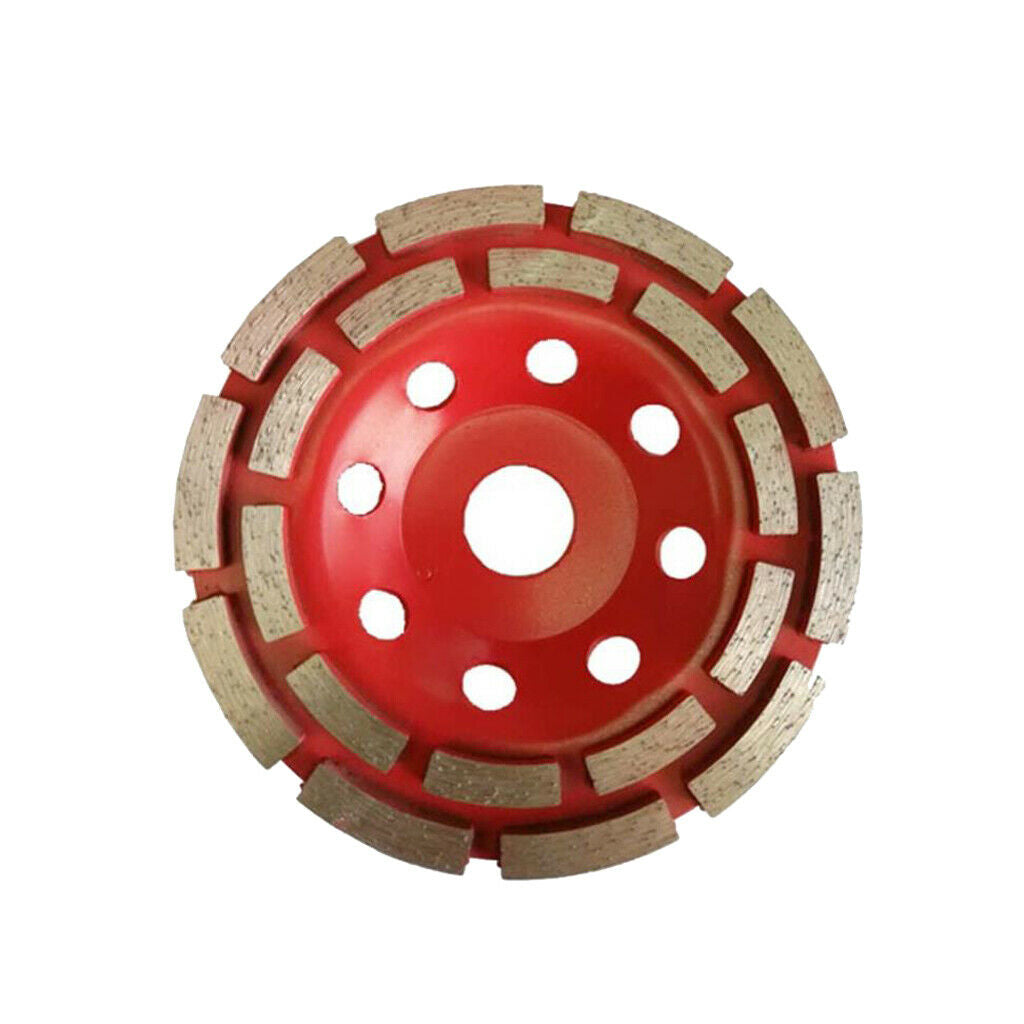 Double Row Diamond Grinding Cup Wheel Stone Marble Concrete Sanding Disc 5 Inch