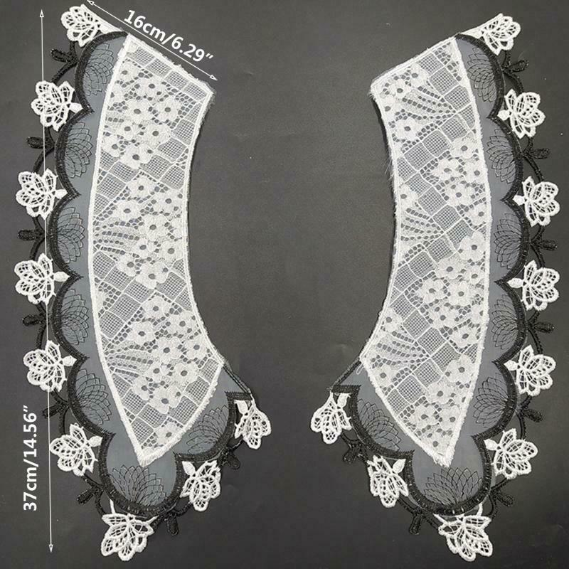 Women False Collar Lace Collar Detachable Shirt Neck Semicircular Necklace