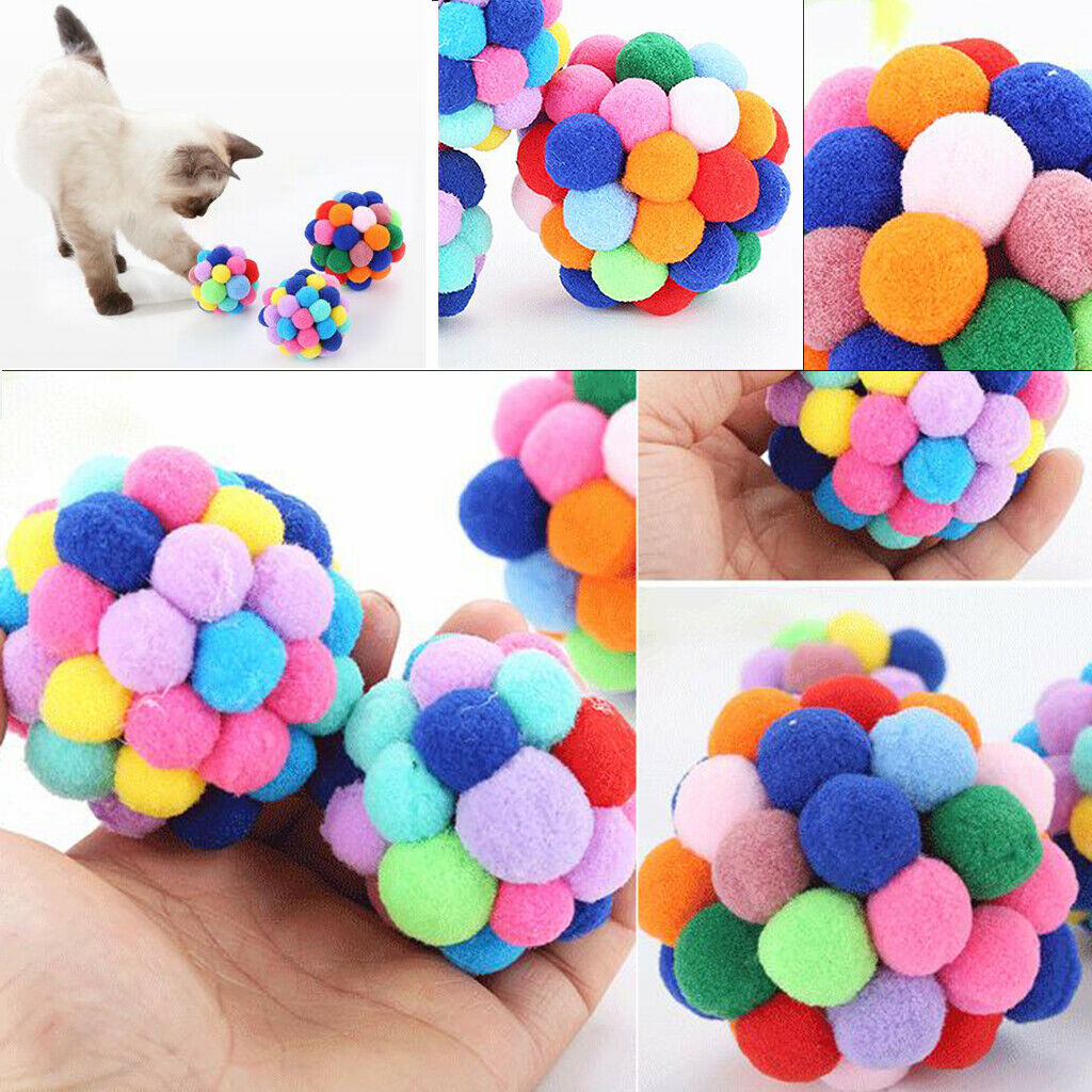Cat Cat Ball Toys Assorted Color Pet Catch Exercise Chew Chaser S