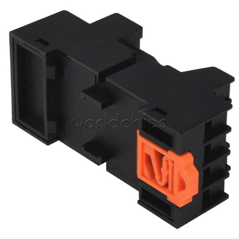 Black PYF14A DIN Rail Power Relay Socket Base 14 Pin for MY4NJ HH54P H3Y-4