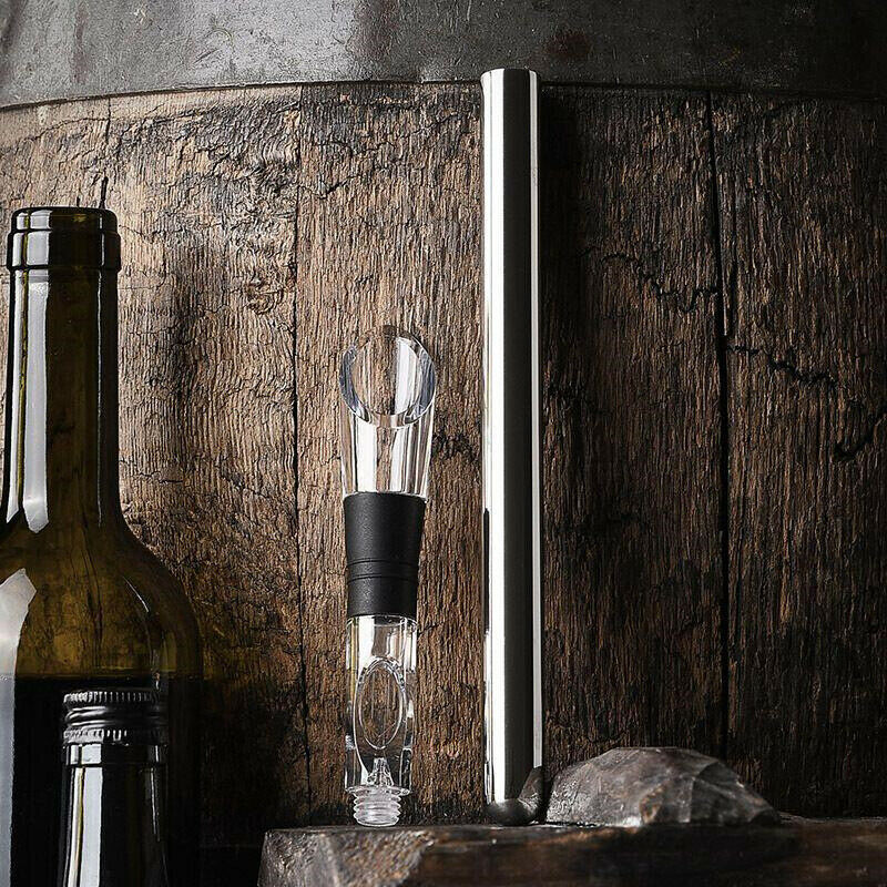 Ice Wine Chiller Stainless Steel Cooler Beer Wine Aerator Pourer Bottle St Rf
