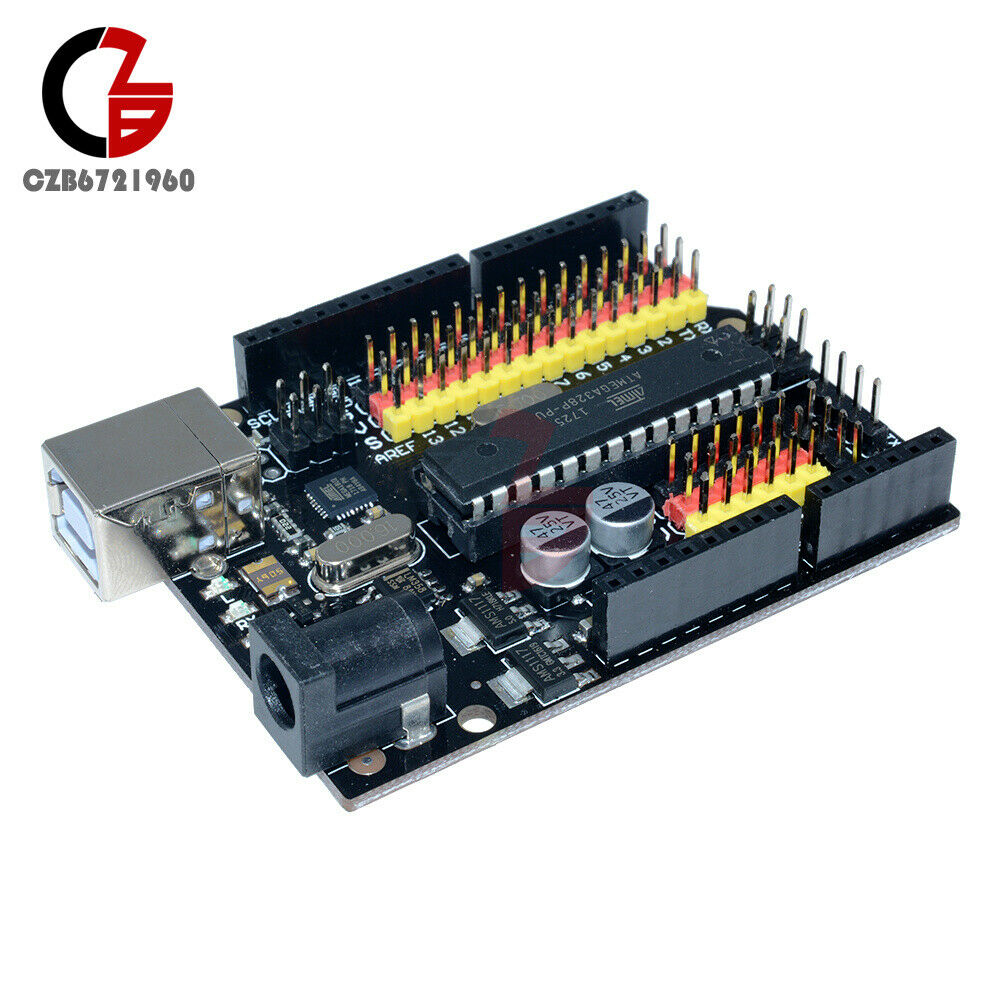 For Arduino UNO R3 PLUS Sensor I/O Shield Atmega328P 16U2 Expansion Board Diy