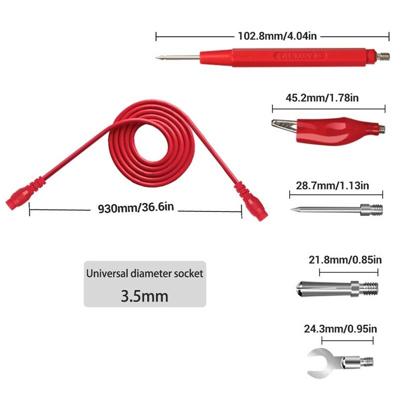 16Pcs Multimeter Test Probe Test Leads Kit Replace Test Wires Probes for DigitT2