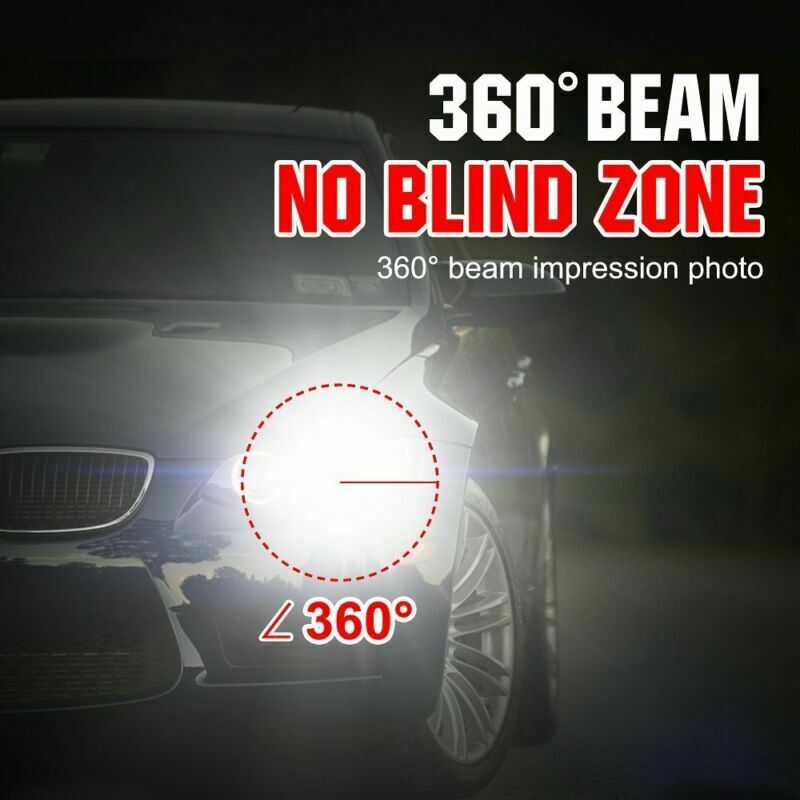 2PC Car LED H4 HB2 Hi/Lo Dual Bulbs Fog Driving Headlight Kit 160W 16000LM 6000K
