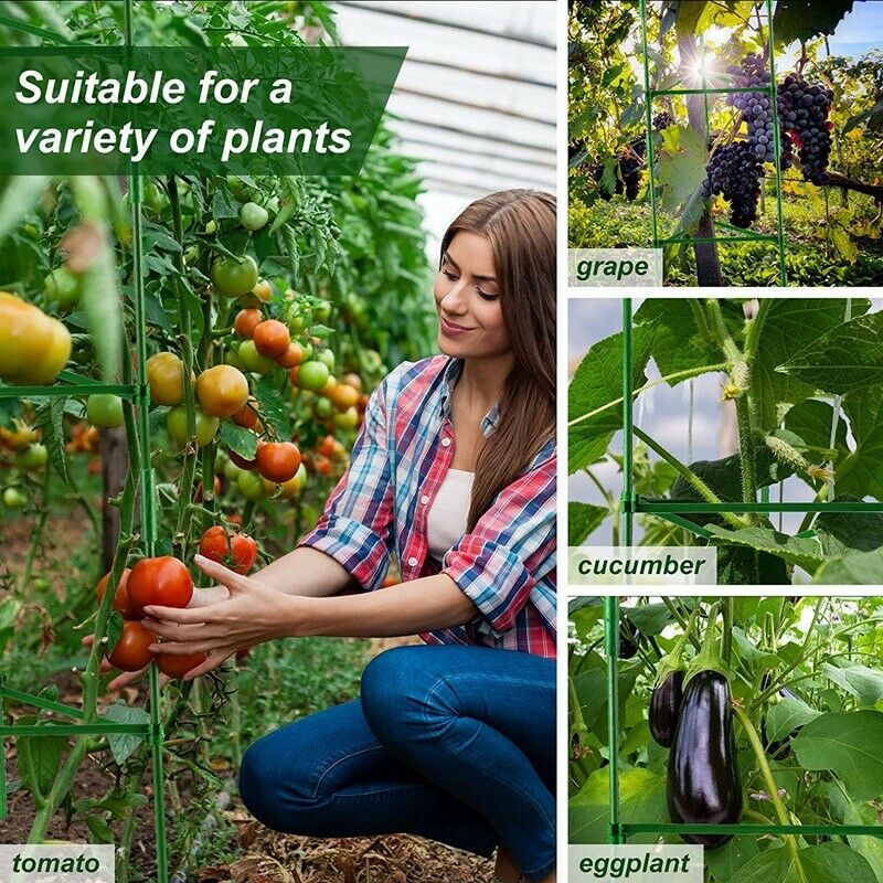Garden Stakes Plant Support Plastic Coated Steel Plant Stake 15.7 Inch PlantU6Z1