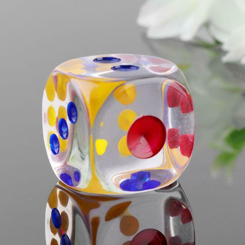 35mm Colorful Transparent Dice 6 Sides Board Game Cambling Club Party Dice