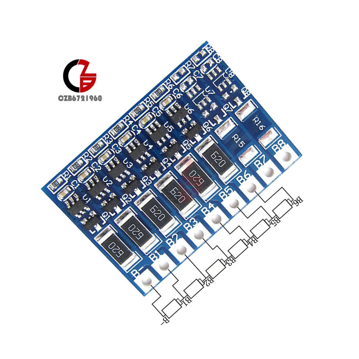 6S 6Cell 25.2V 18650 Li-ion Lithium Battery Charger Module Polymer Balance Board