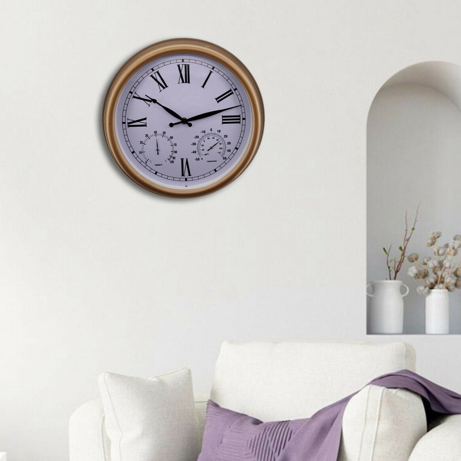 15inch Wall Thermometer Indoor Garden Home Humidity Hygrometer Analog Gauge