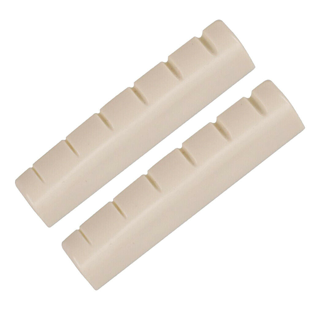 2pcs/set Right Handed Acoustic Guitar Nut Slotted 44x6x9.8-9mm