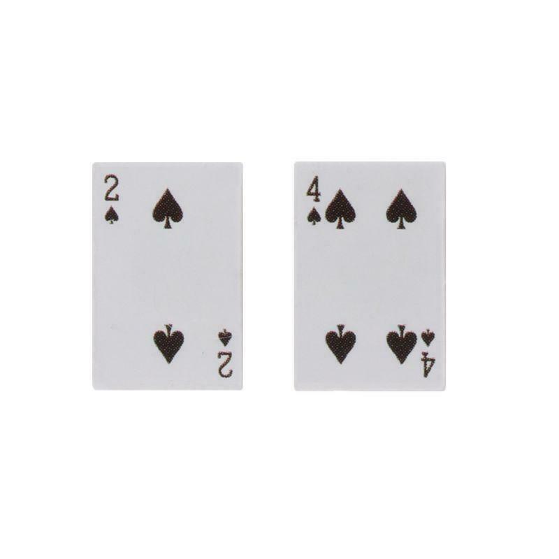 Night Club Hip Hop Small Playing Poker Cards Stud Earrings Funny Jewelry Unisex