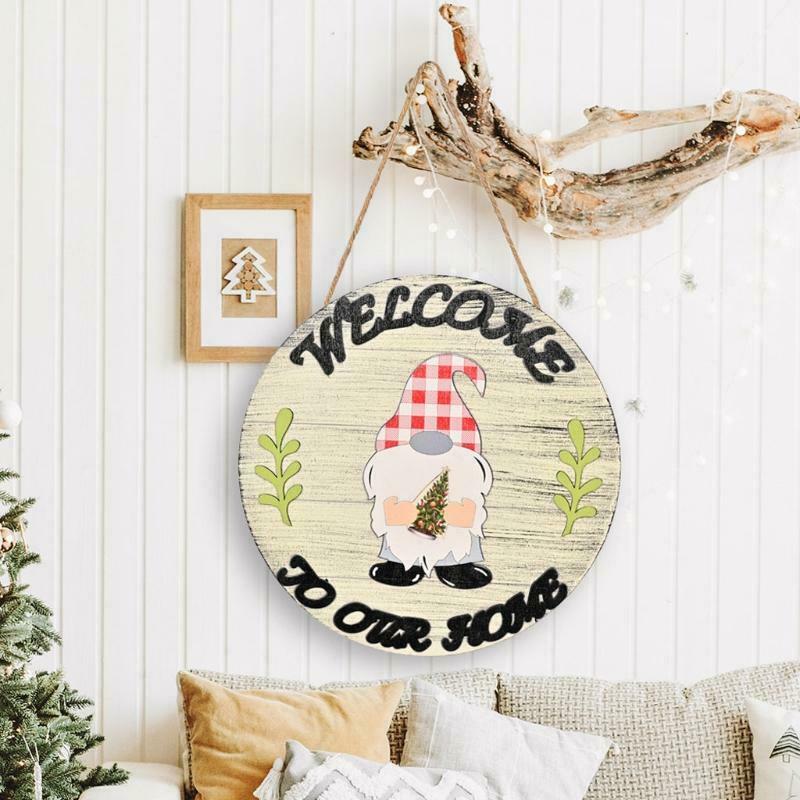 Gnome Door Hanger Seasonal Sign with Interchangeable Pieces Christmas Holiday