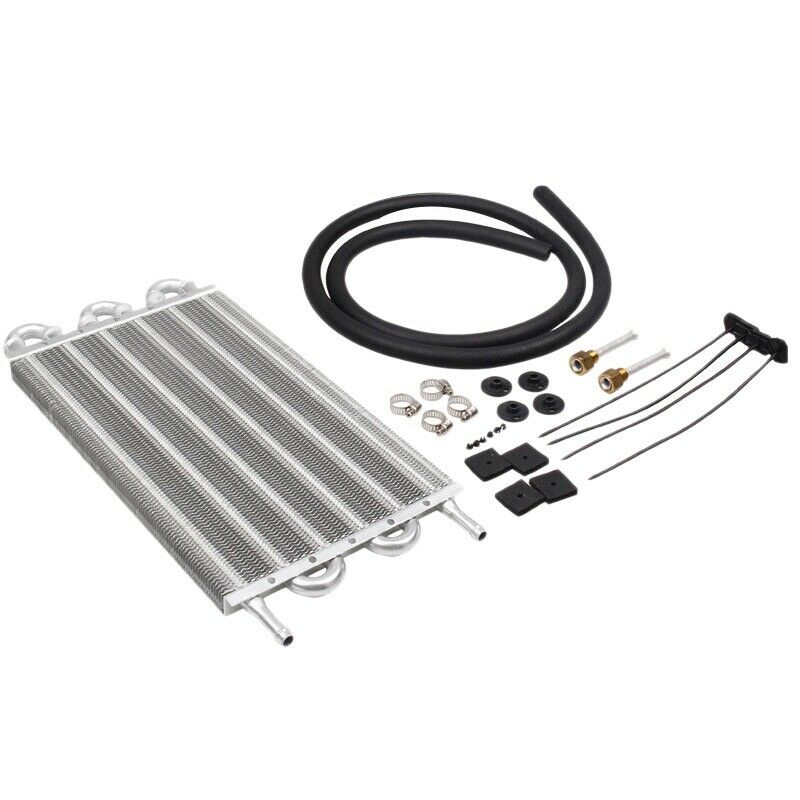 Universal Car Air Condenser Radiator AFT 6 Row Oil Cooler Fin Pipe Belt CondB1L6