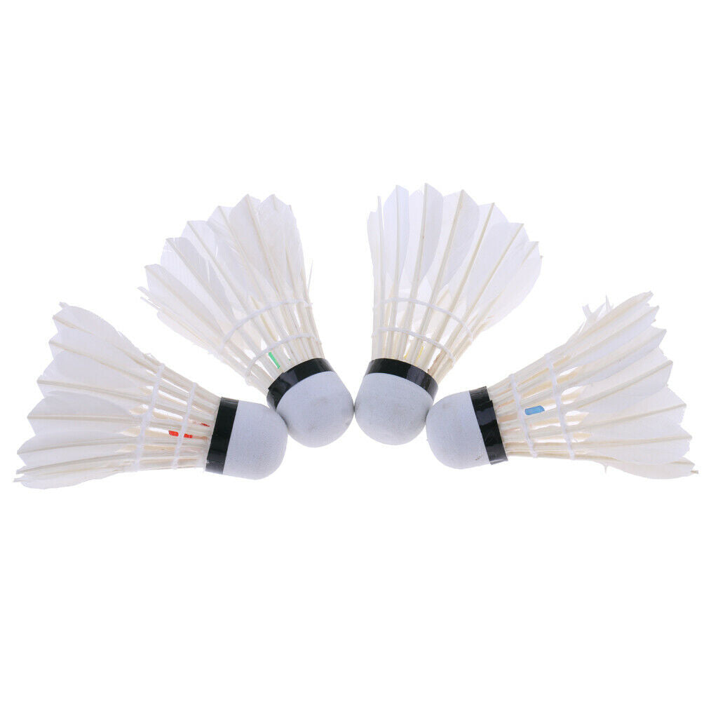 4 Pieces LED Light Badminton Dark Night Glow Feather Games  Shuttlecock