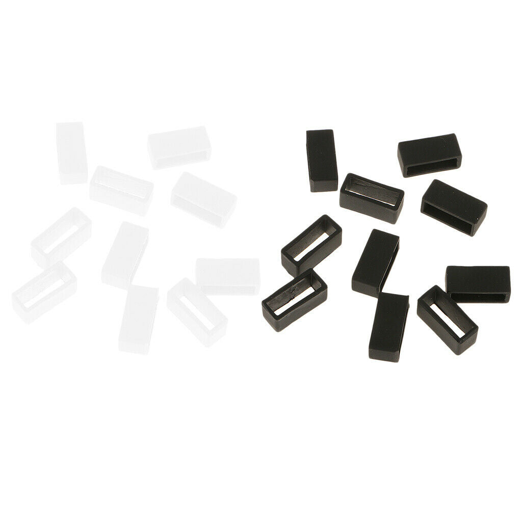 20x Silicone Watch Band Loops Watch Strap End Keeper for DIY Watch Making