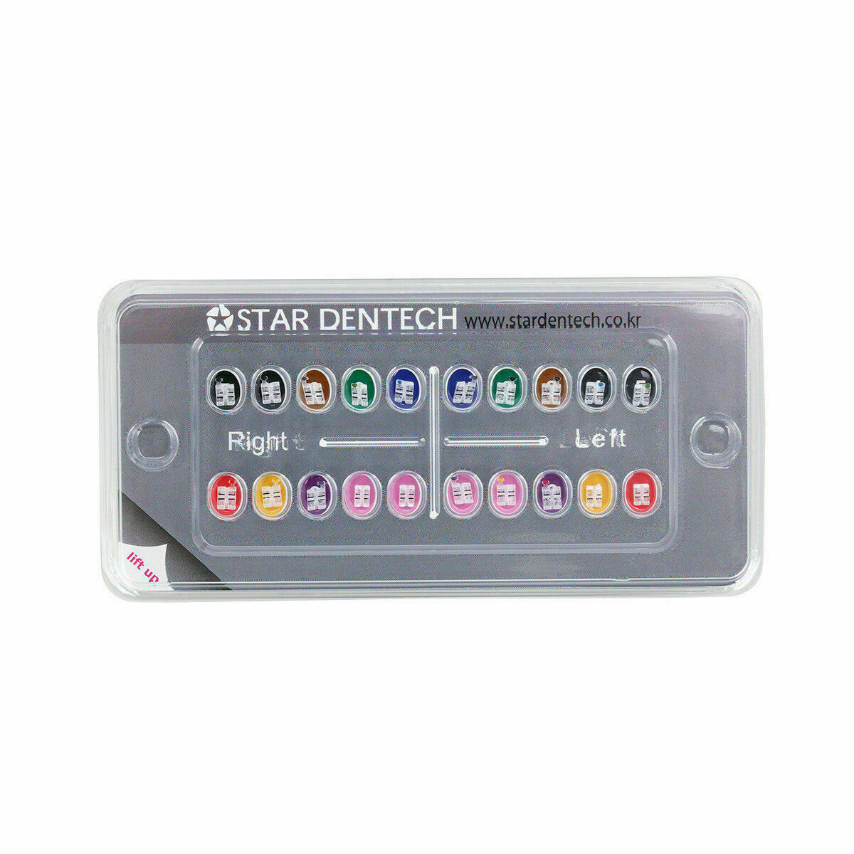 Dental Ceramic Bracket Monocrystalline Sapphire Roth.018. Slot345 Hooks ABSOLUTE