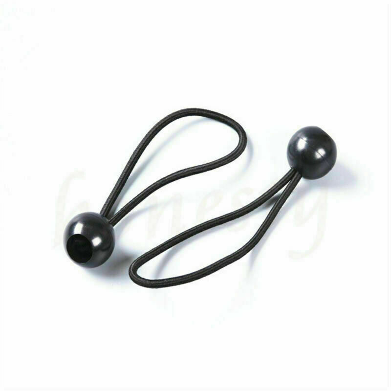 6pcs Multifunction Black Elastic Ball Loop Bungee Tie Tarpaulin Shock Cord Wire