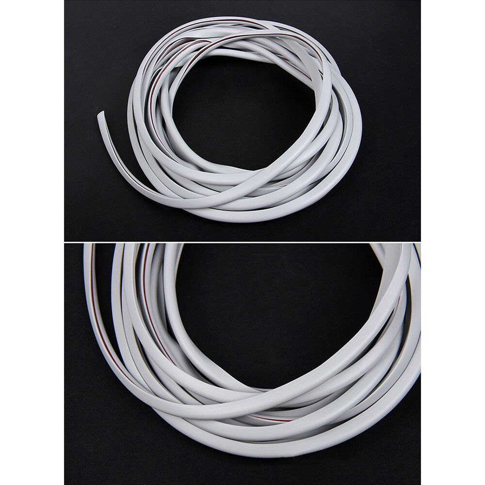5M DIY Car Door Edge Guard Molding Trim Protector Strip U Shape Light Gray