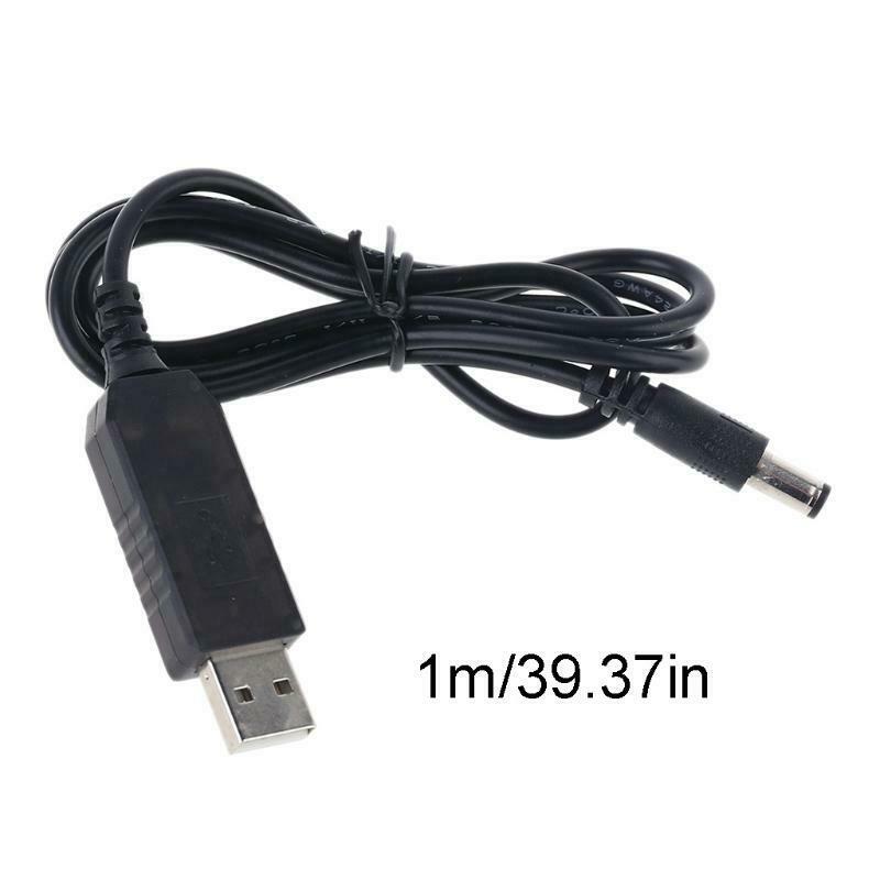 QC3.0 USB to 5V 9V 12V Adjustable Voltage 5.5x2.5mm Power Cable for Router LED