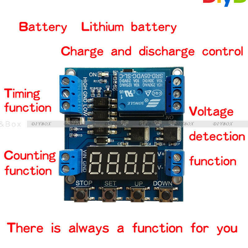 Adjustable 6-30V Relay Module 1-Channel Trigger Delay Cycle Timer Circuit Switch